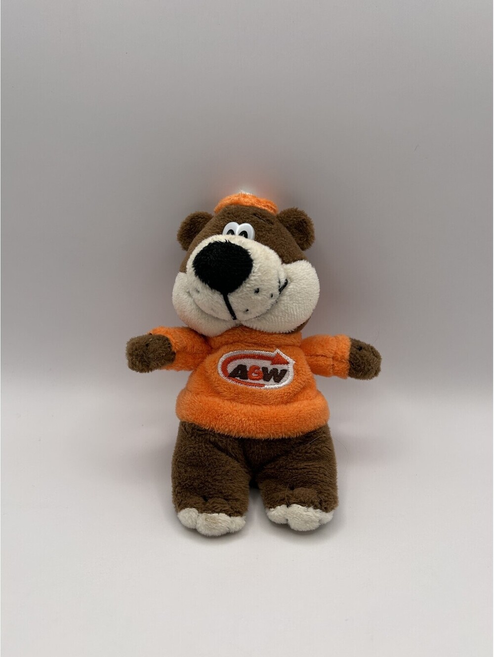 A&W Rooty Great Root Bear Orange Sweater Plush Used